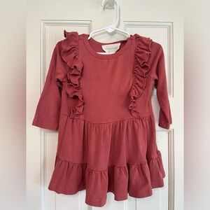 Mabel + Honey 24 months Girl Ruffled Long Sleeve Dress
